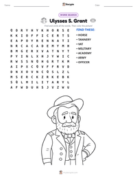 Ulysses S. Grant printable worksheet preview