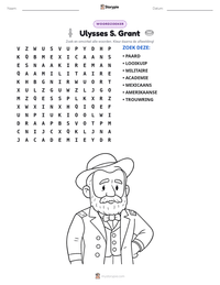 Ulysses S. Grant afdrukbare werkblad voorbeeld