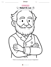Robert E. Lee coloring page for kids