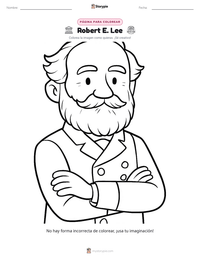 Página para colorear de Robert E. Lee para niños