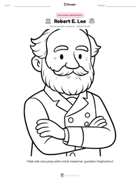 Prabaca lembar kerja cetak Robert E. Lee