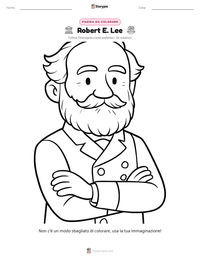 Pagina da colorare di Robert E. Lee per bambini