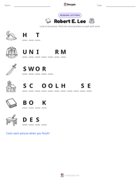 Robert E. Lee printable worksheet preview