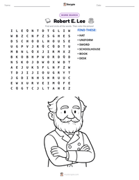 Robert E. Lee printable worksheet preview