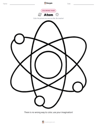Atom printable worksheet preview