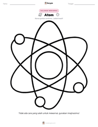 Prabaca lembar kerja cetak Atom