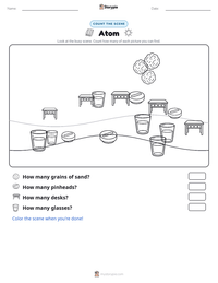 Atom printable worksheet preview
