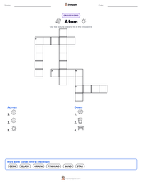 Atom printable worksheet preview