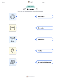 Anteprima della scheda stampabile di Atomo