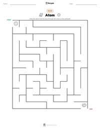 Atom printable worksheet preview
