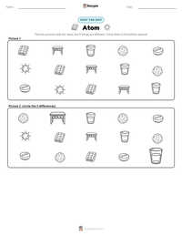 Atom printable worksheet preview