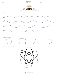 Atom printable worksheet preview