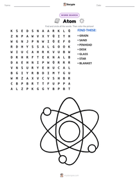 Atom printable worksheet preview