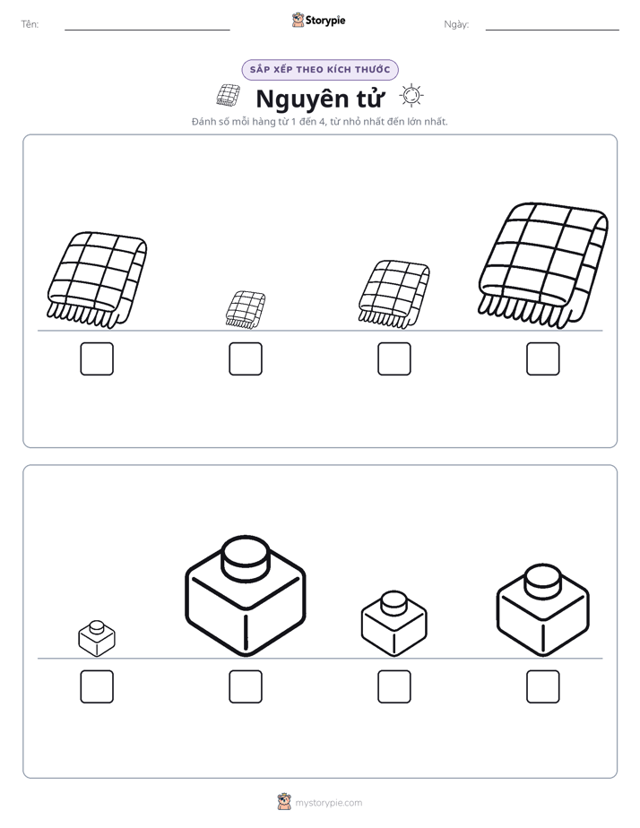 Thứ Tự Kích Thước