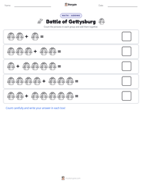 Battle of Gettysburg printable worksheet preview