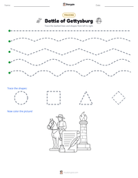Battle of Gettysburg printable worksheet preview