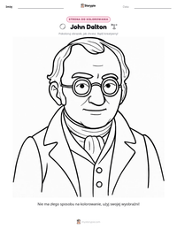 Podgląd drukowalnego arkusza ćwiczeń John Dalton