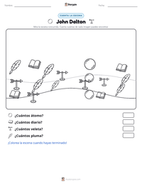 Vista previa de la hoja de trabajo imprimible de John Dalton