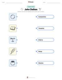 Prévia da folha de atividades imprimível John Dalton