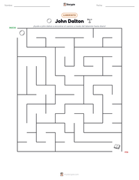 Vista previa de la hoja de trabajo imprimible de John Dalton