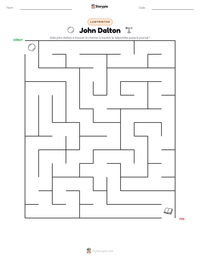 Aperçu de la feuille de travail imprimable John Dalton