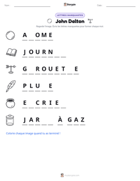 Aperçu de la feuille de travail imprimable John Dalton