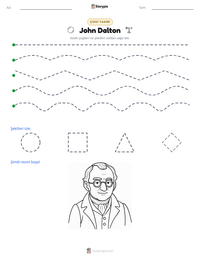 John Dalton yazdırılabilir çalışma sayfası önizlemesi
