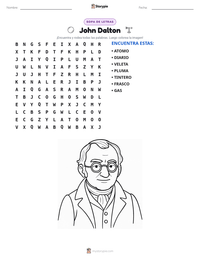 Vista previa de la hoja de trabajo imprimible de John Dalton