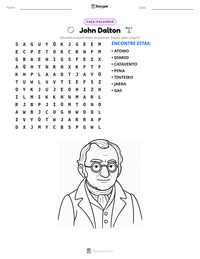 Prévia da folha de atividades imprimível John Dalton