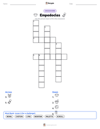 Empedocles printable worksheet preview
