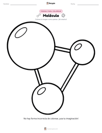Página para colorear de Molécula para niños