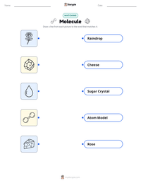Molecule printable worksheet for kids
