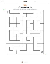 Molecule printable worksheet preview