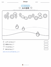 水の循環 の印刷可能ワークシートプレビュー