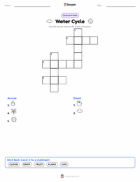Water Cycle printable worksheet preview