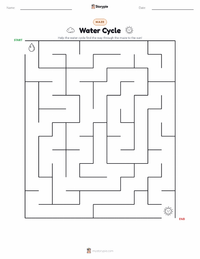 Water Cycle printable worksheet preview