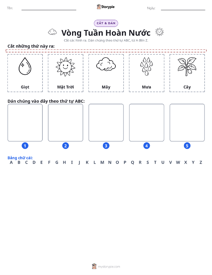 Cắt & Dán Chữ Cái