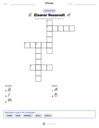 Eleanor Roosevelt printable worksheet preview