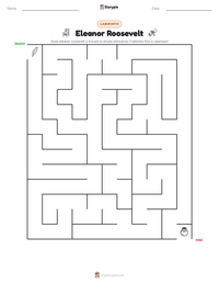Anteprima della scheda stampabile di Eleanor Roosevelt