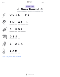 Eleanor Roosevelt printable worksheet preview
