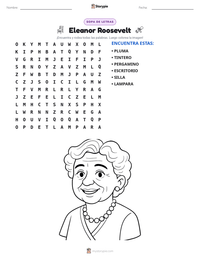 Vista previa de la hoja de trabajo imprimible de Eleanor Roosevelt