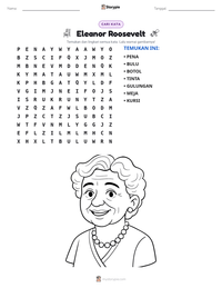Prabaca lembar kerja cetak Eleanor Roosevelt