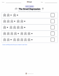 The Great Depression printable worksheet preview