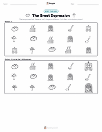 The Great Depression printable worksheet preview