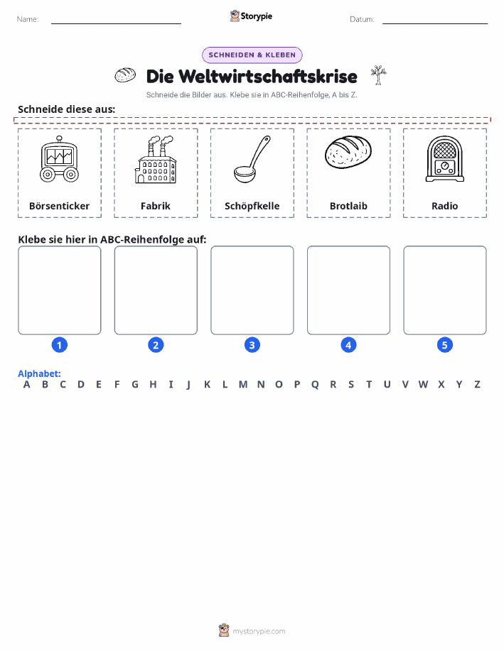 Schneiden & Einfügen Alphabet