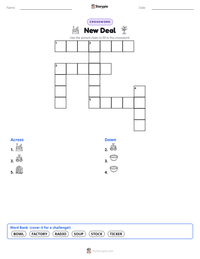 New Deal printable worksheet preview
