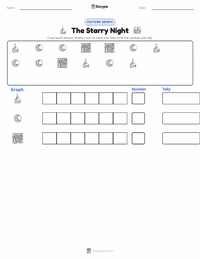 The Starry Night printable worksheet preview
