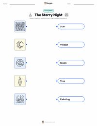 The Starry Night printable worksheet for kids