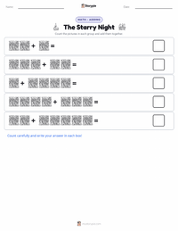 The Starry Night printable worksheet preview