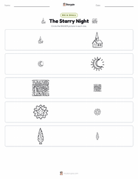 The Starry Night printable worksheet preview